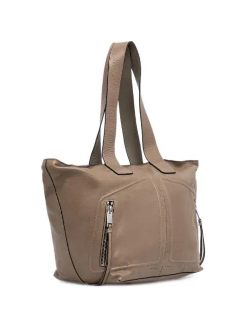 Jean zip-detail leather tote bag by ALLSAINTS