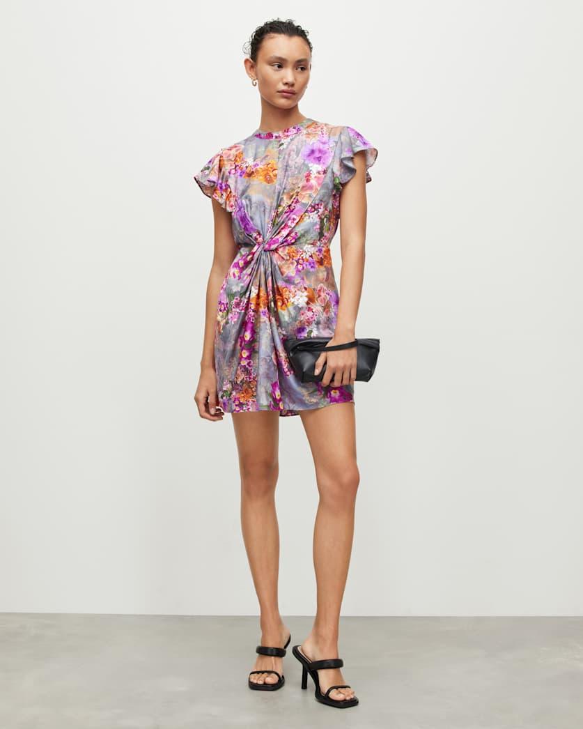 Jemille Lucia Silk Blend Mini Dress by ALLSAINTS