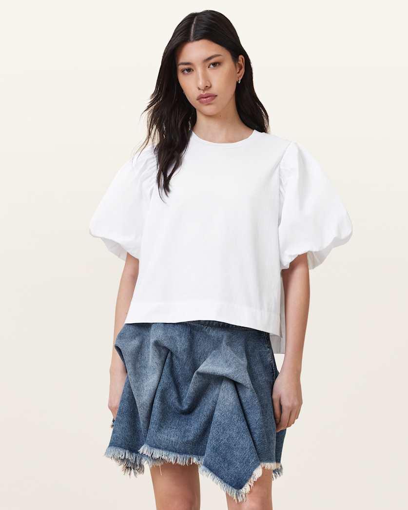 Jess Relaxed Woven T-Shirt by ALLSAINTS