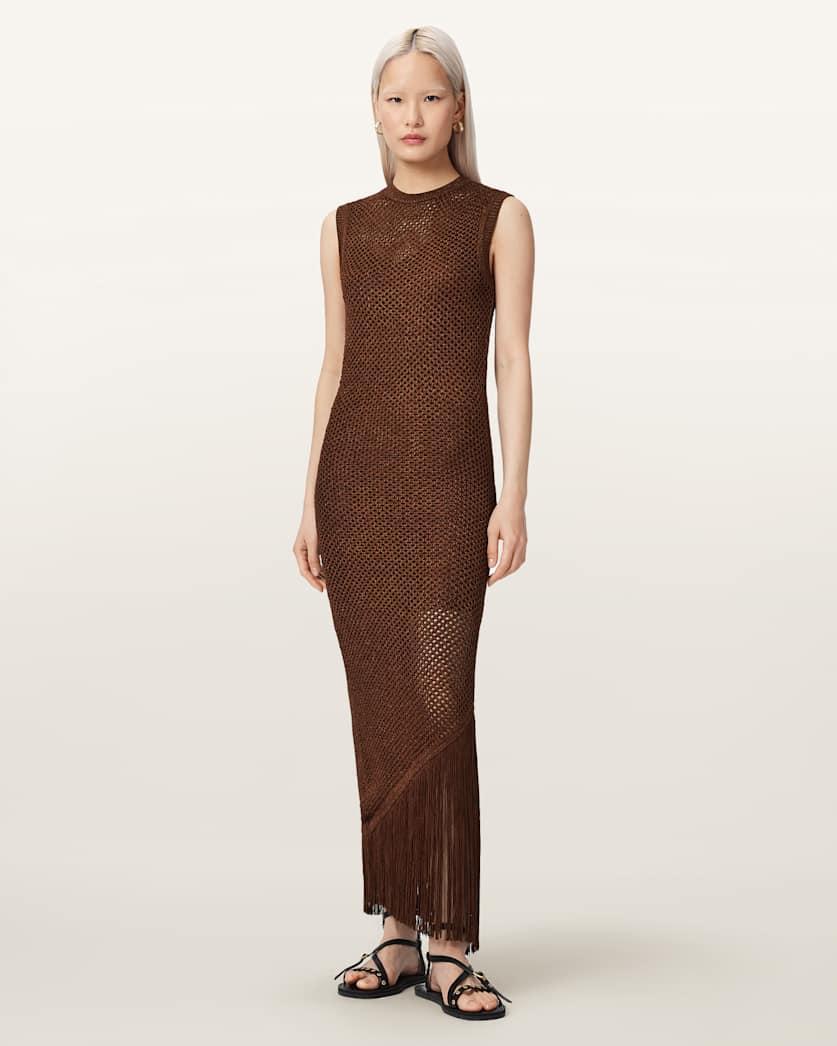 Jessie Slim Fit Knitted Midi Dress by ALLSAINTS