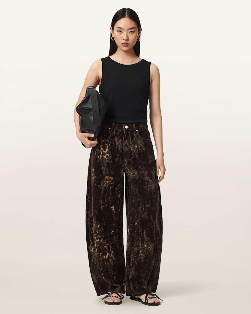 Jett Leopard Print Barrel Leg Jeans by ALLSAINTS