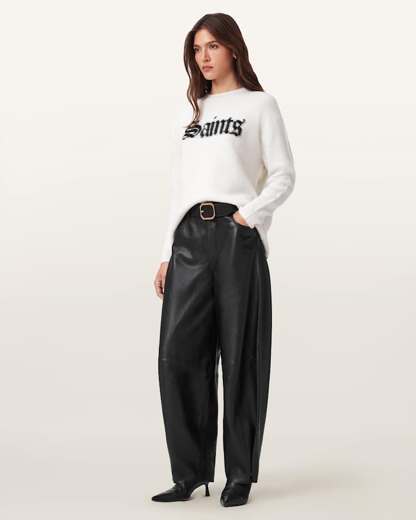 Jett Wide Leg Leather Trousers by ALLSAINTS