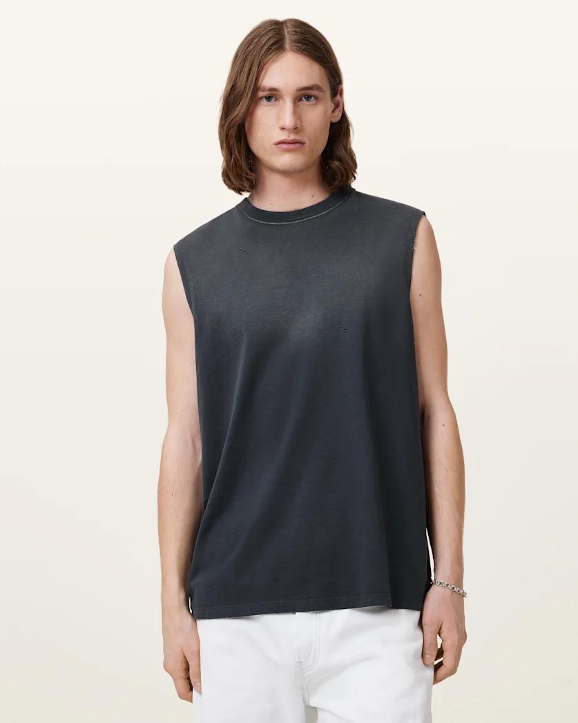 Jonah Sleeveless Round Neck T-Shirt by ALLSAINTS