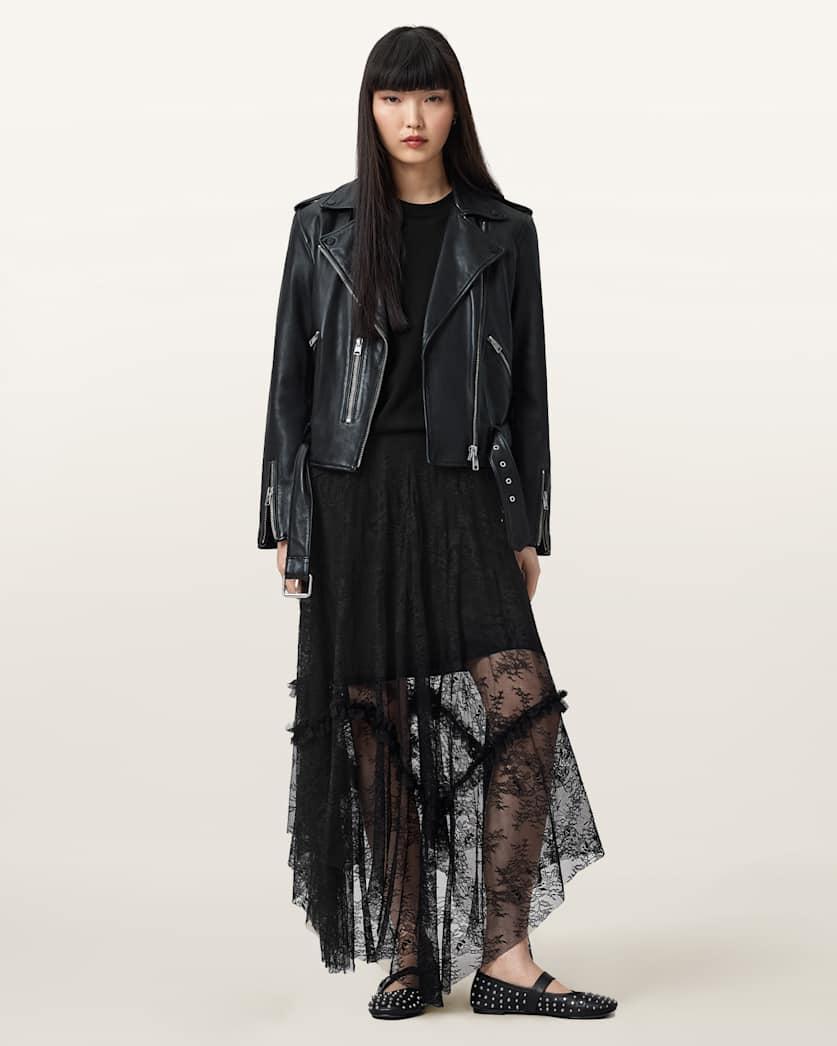 Josie Tiered Lace Midi Skirt by ALLSAINTS