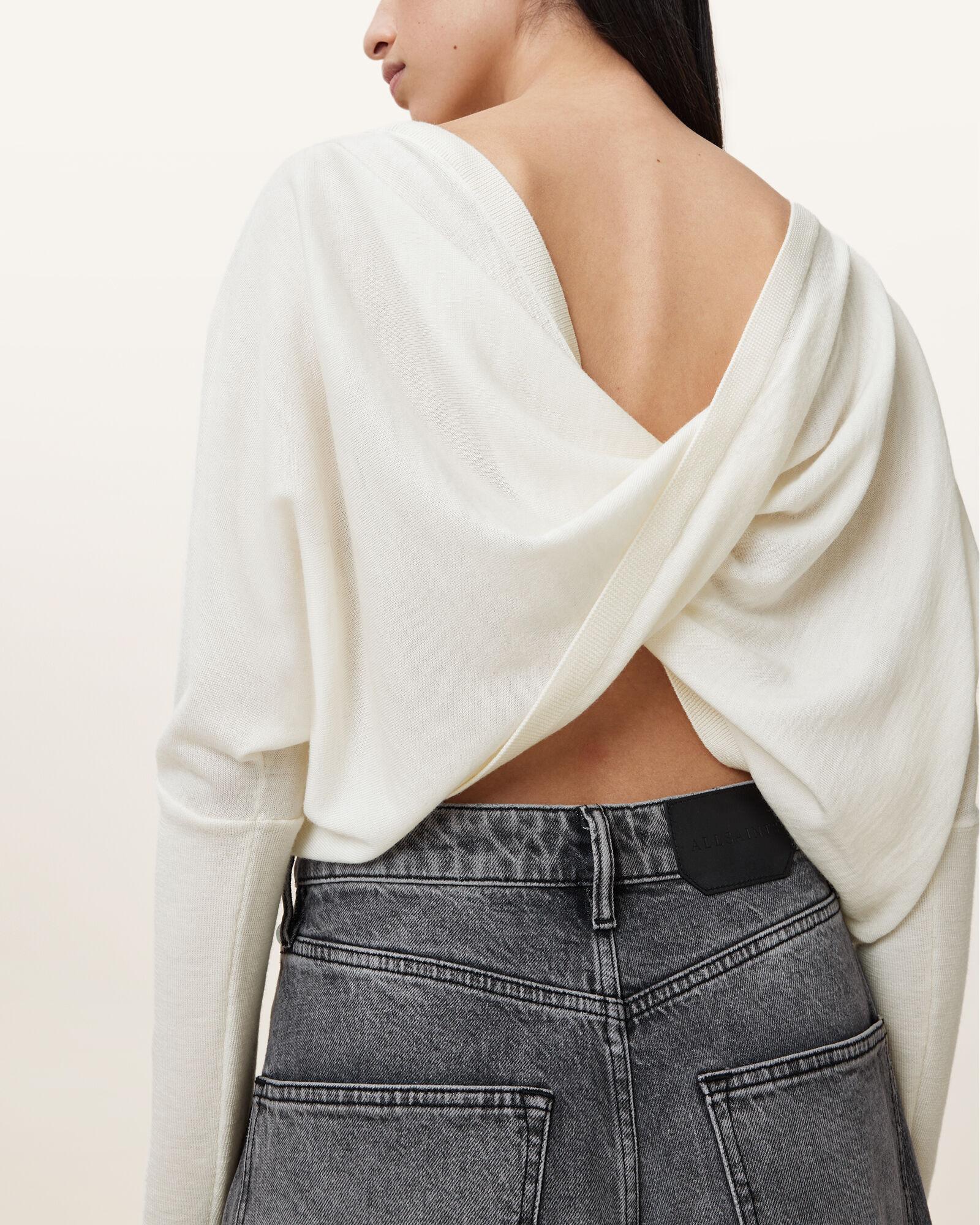 Julieana Wrap Merino Wool Sweater by ALLSAINTS