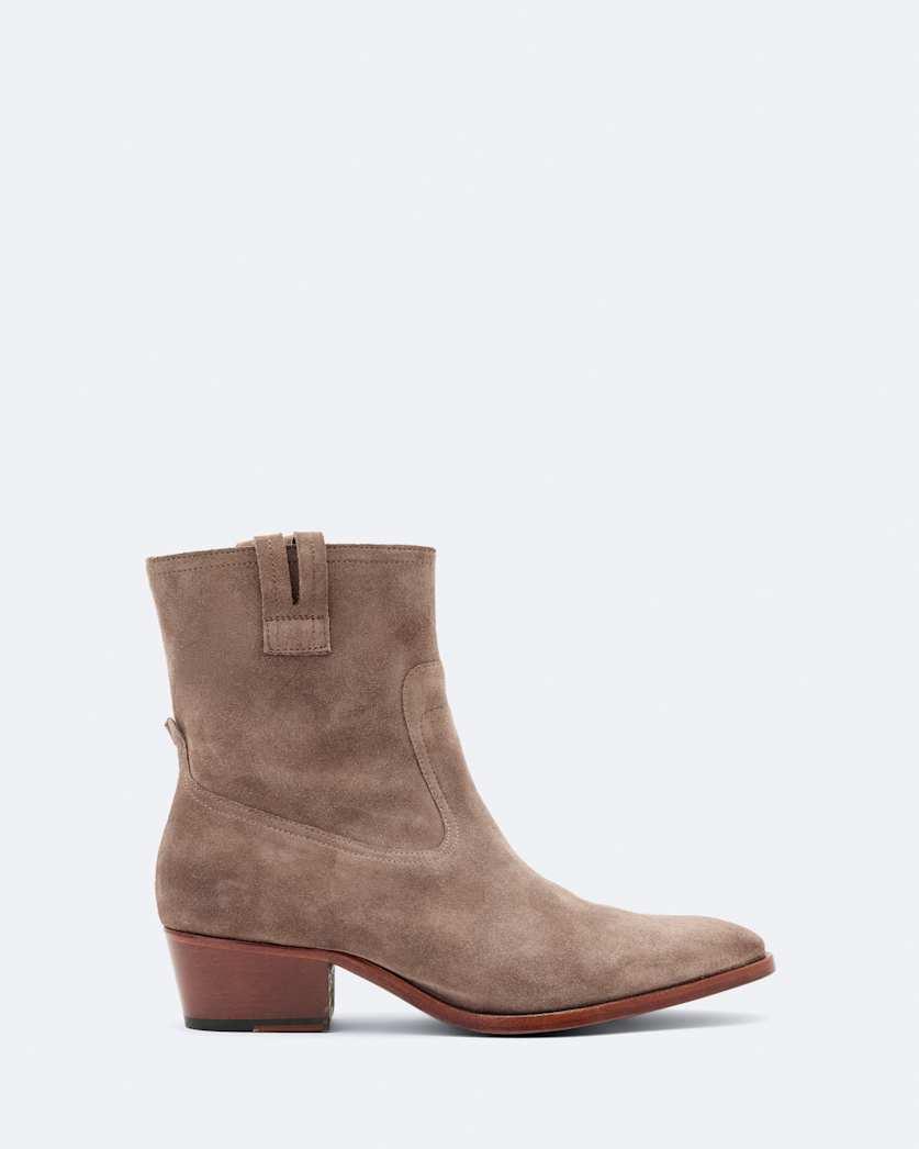 Jura Suede Zip-Up Dress Boots by ALLSAINTS