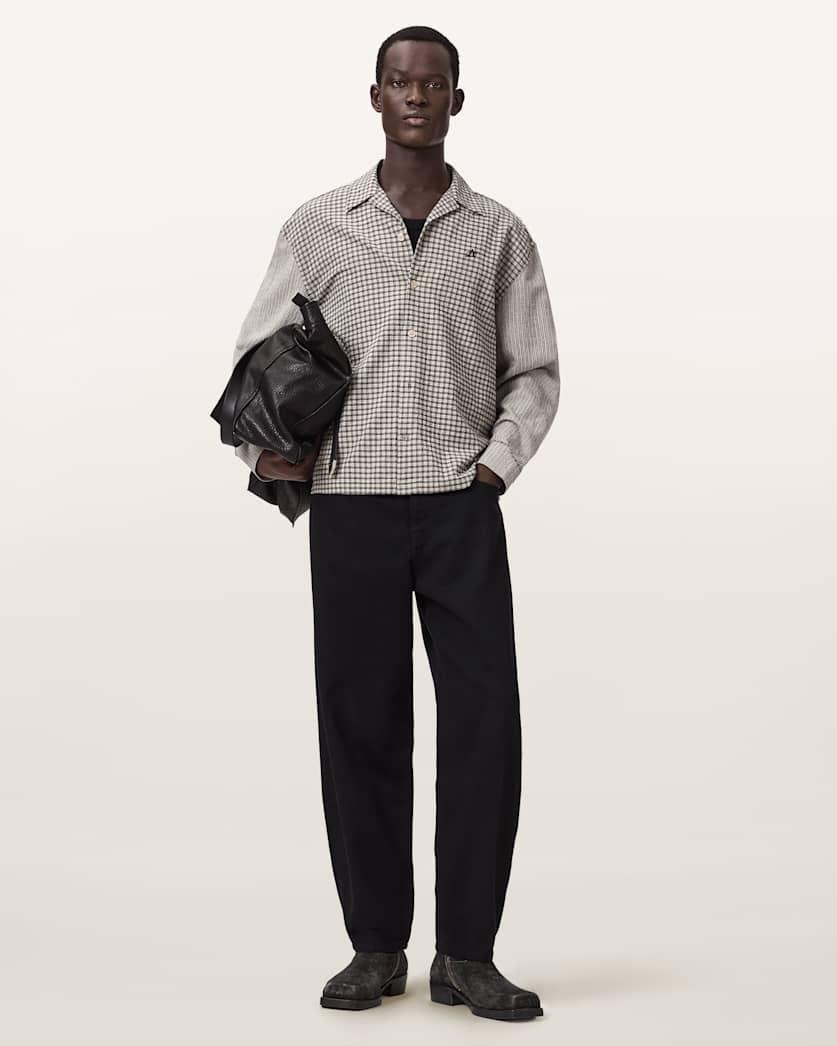 Kage Oversized Long Sleeve Check Shirt by ALLSAINTS