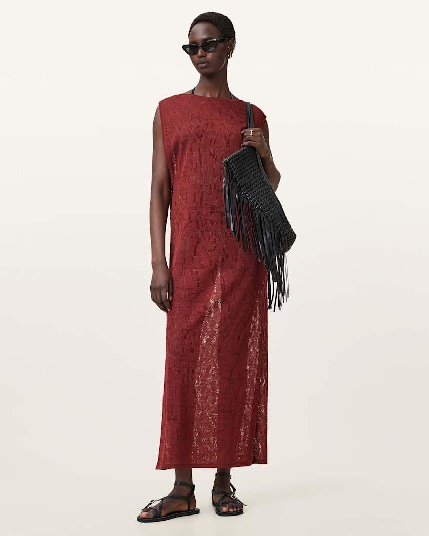 Kaito Jacquard Sleeveless Maxi Dress by ALLSAINTS