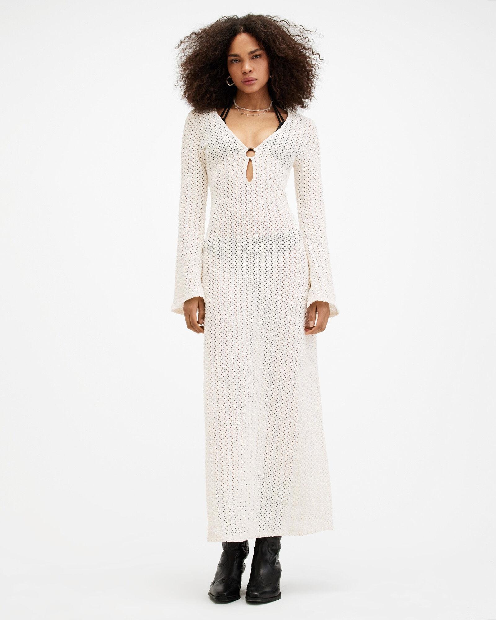 Karma Crochet Slim Fit Maxi Dress by ALLSAINTS