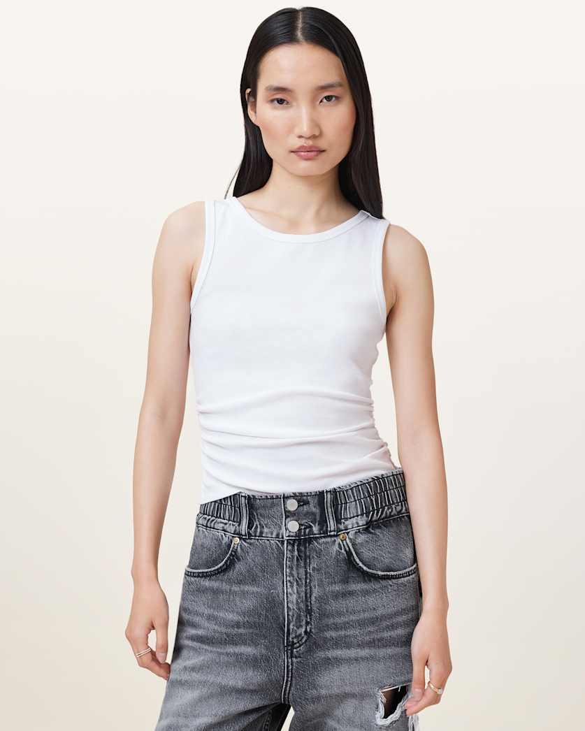 Katarina Boat Neck Slim Fit Tank Top by ALLSAINTS