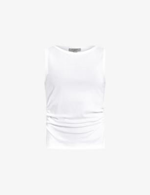 Katarina Straight-Neck Sleeveless Cotton Tank by ALLSAINTS