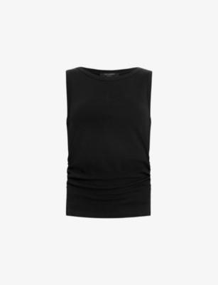 Katarina Straight-Neck Sleeveless Cotton Tank by ALLSAINTS