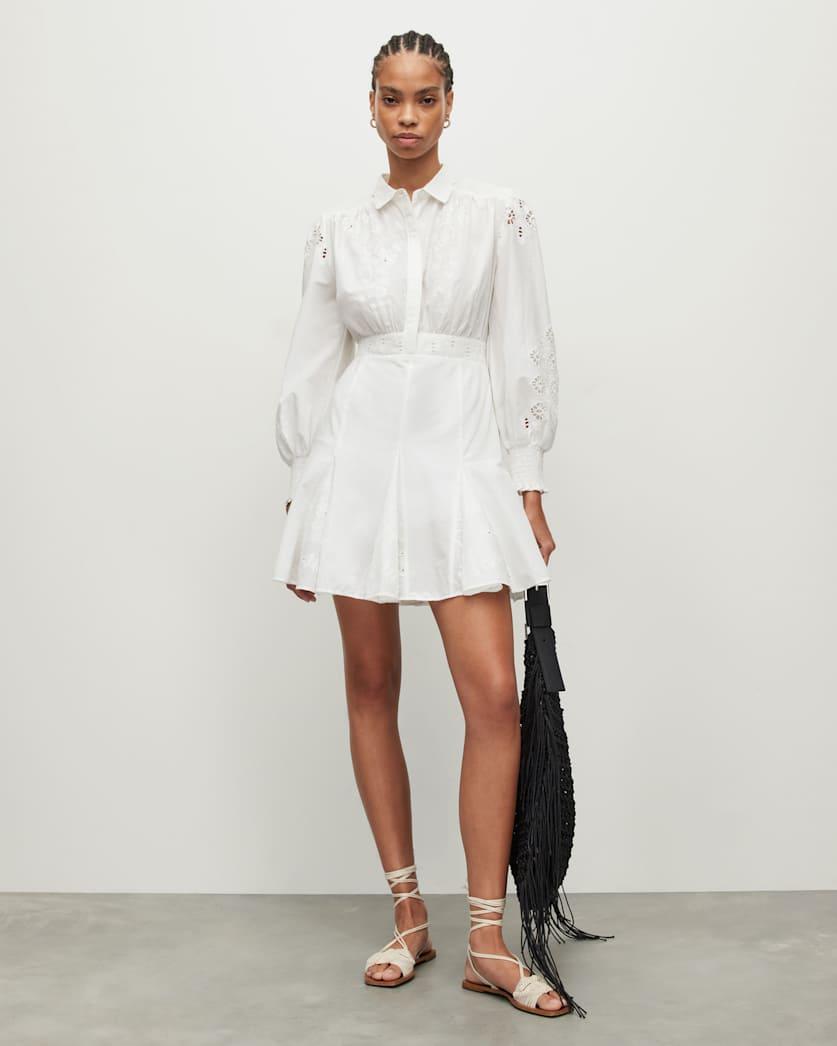 Keeley Embroidered Broderie Mini Dress by ALLSAINTS