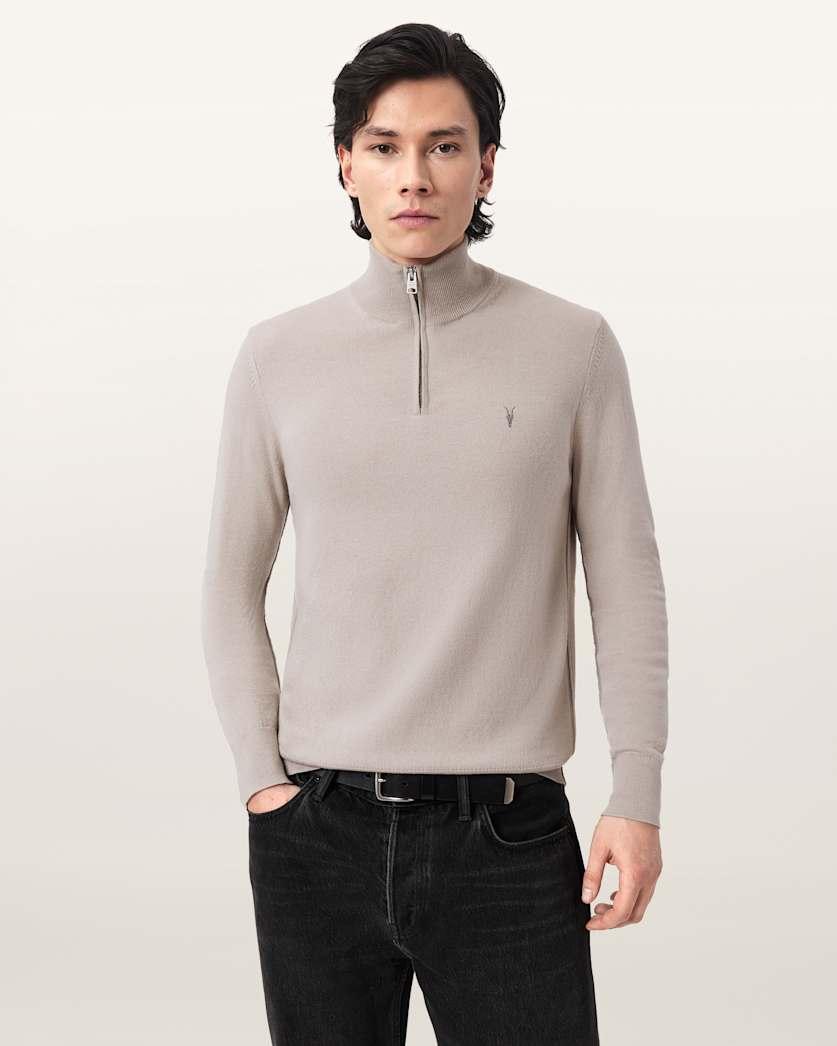 Kilburn Zip Funnel Neck Ramskull Jumper by ALLSAINTS