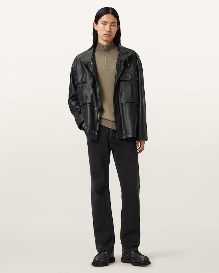 Kilburn Zip Funnel Neck Ramskull Jumper by ALLSAINTS