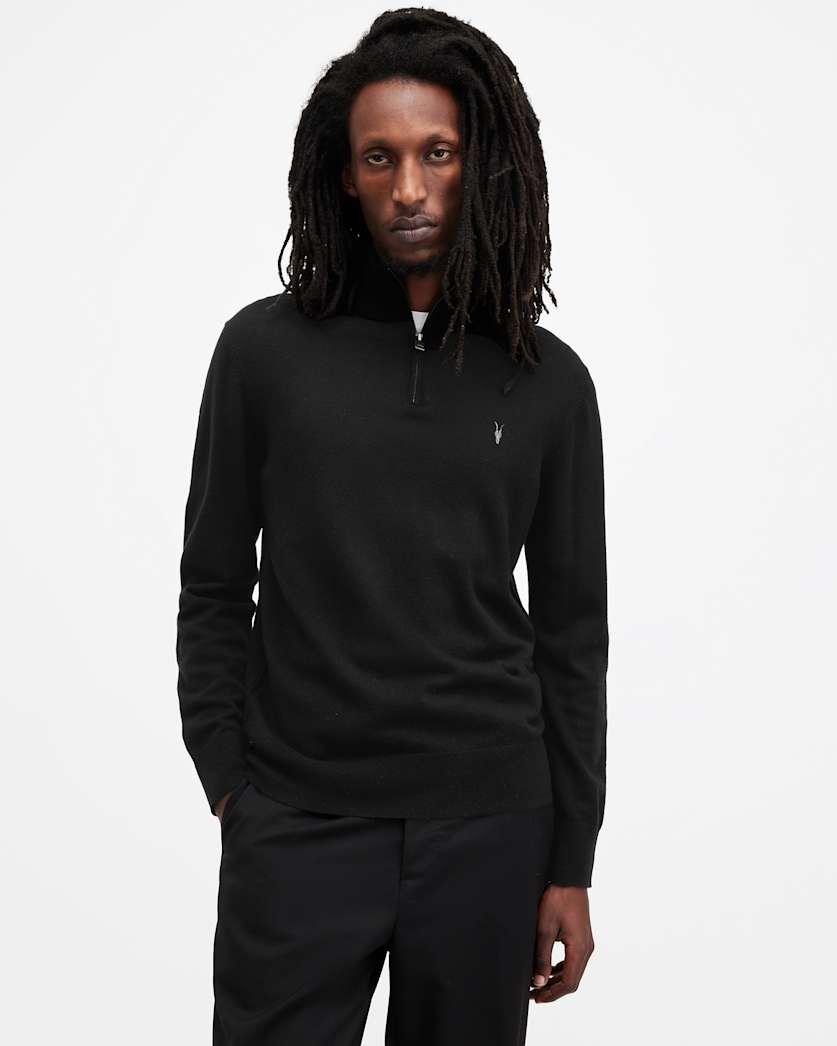 Kilburn Zip Funnel Neck Ramskull Jumper by ALLSAINTS