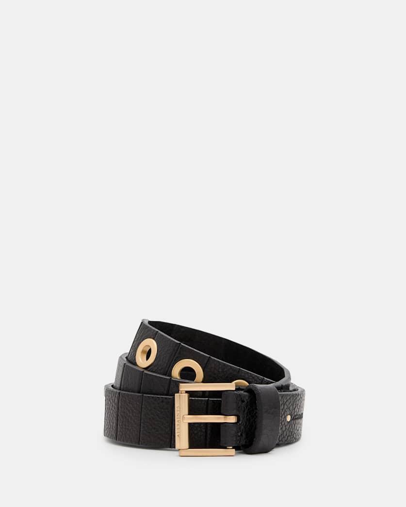 Kylin Skinny Leather Eyelet Belt by ALLSAINTS