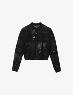 Kyra Open-Stitch Knitted Cardigan by ALLSAINTS