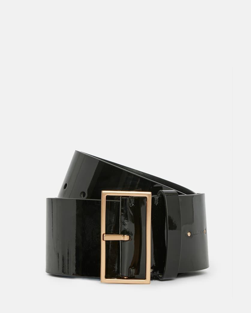 Laila Patent Leather Wide Waist Belt by ALLSAINTS
