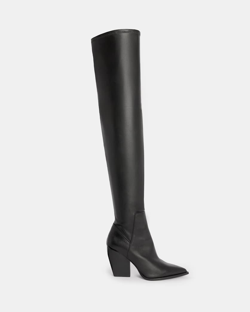 Lara Stretchy Over The Knee Boots by ALLSAINTS