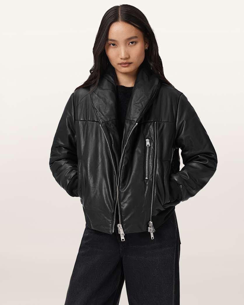 Lauren Leather Puffer Jacket by ALLSAINTS