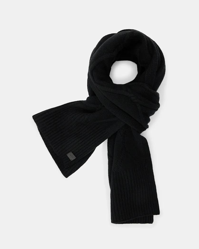 Laurie Cable Knit Brushed Scarf by ALLSAINTS