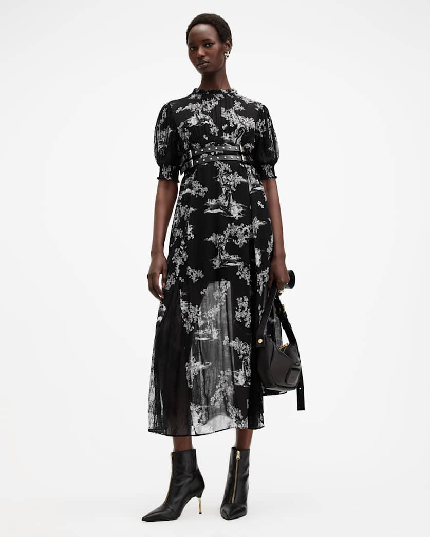 Laverna Floral Lace Trim Maxi Dress by ALLSAINTS