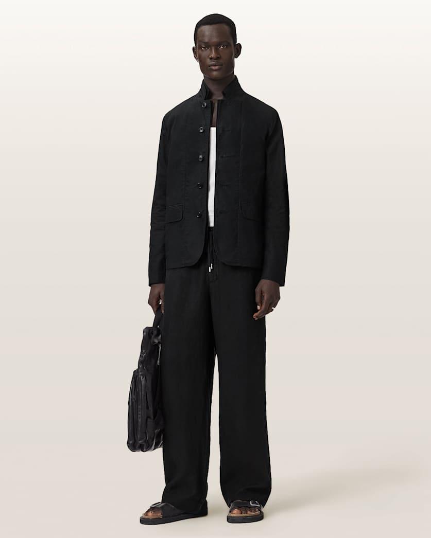 Leat Slim Fit Double Breasted Blazer by ALLSAINTS