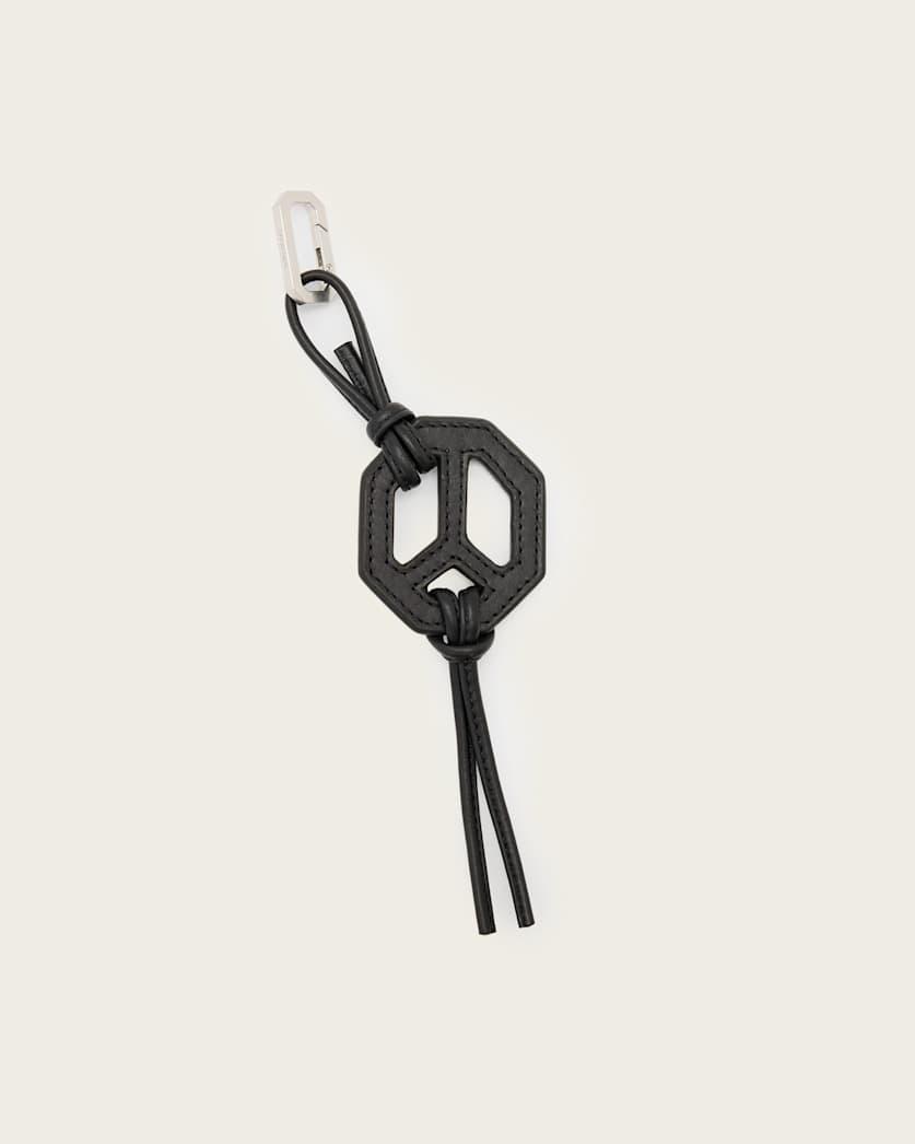 Leather Peace Keyring by ALLSAINTS