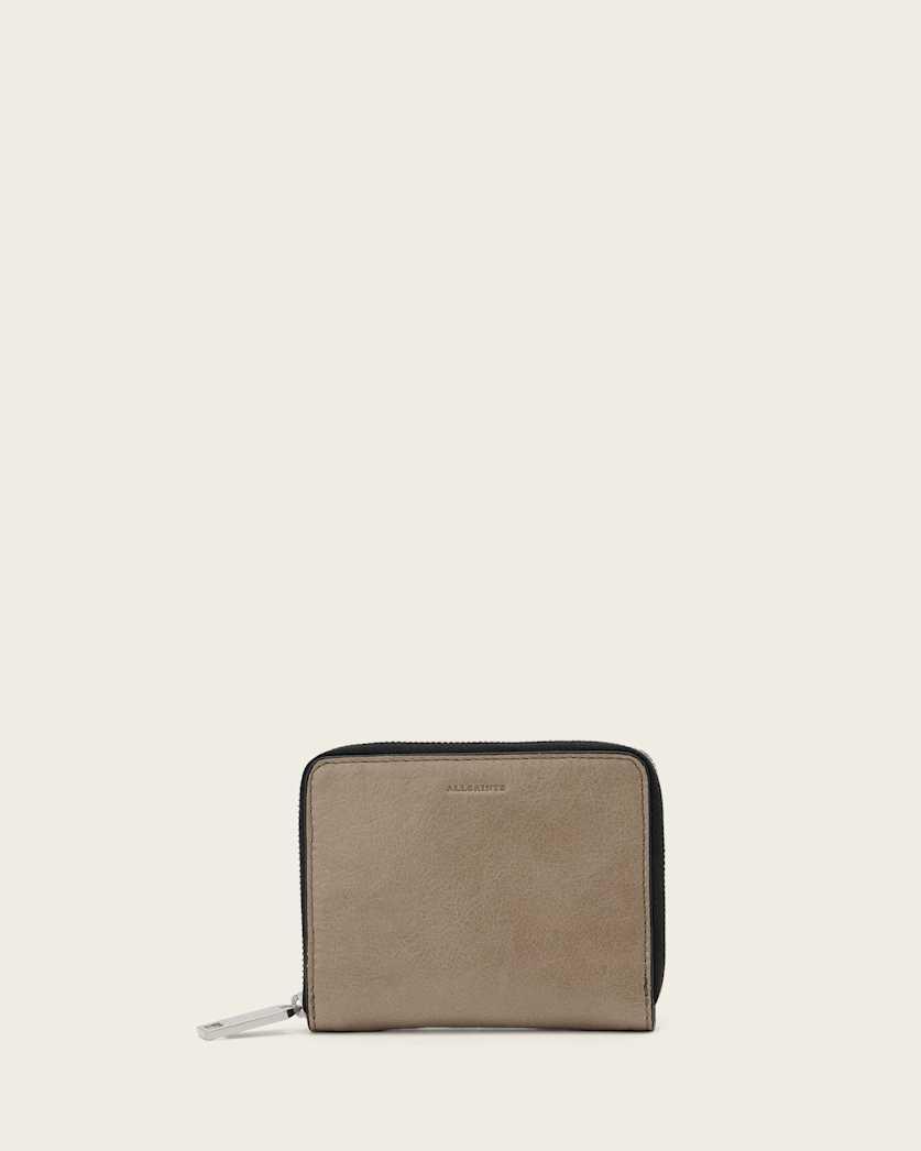 Lena Hex Leather Zip Wallet by ALLSAINTS
