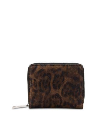 Lena Leopard Print Suede Wallet by ALLSAINTS