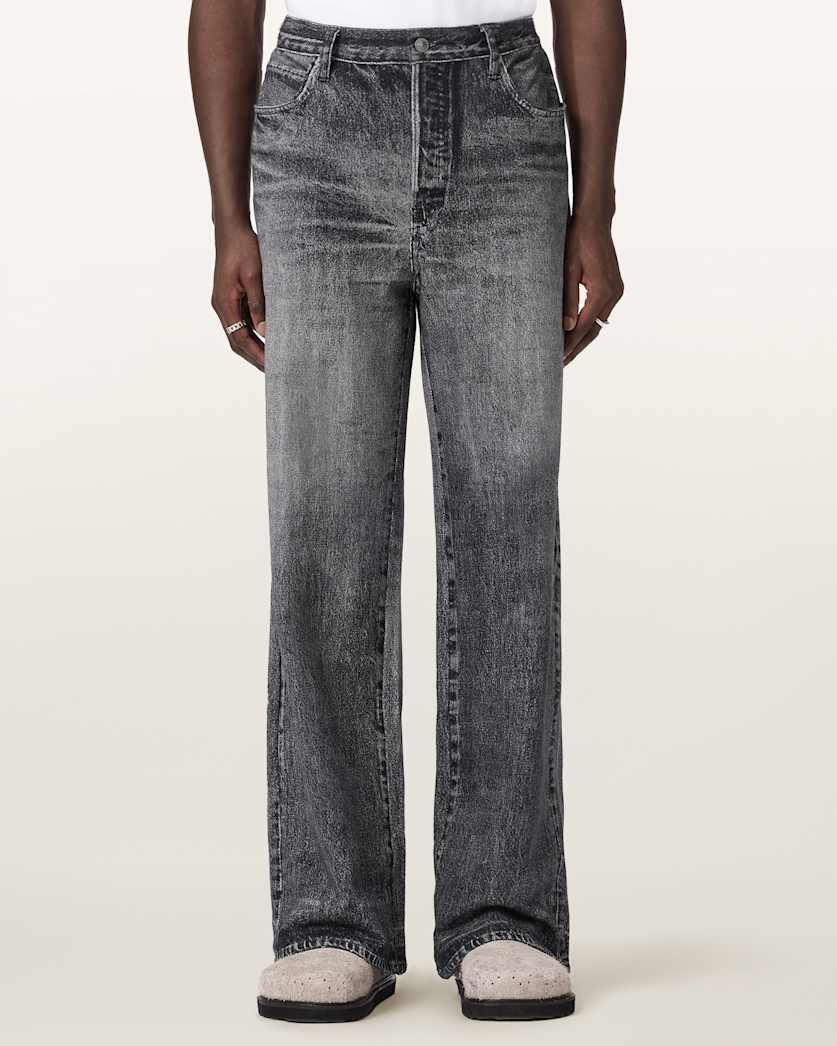 Lenny Illusion Of Denim Wide Leg Trousers by ALLSAINTS