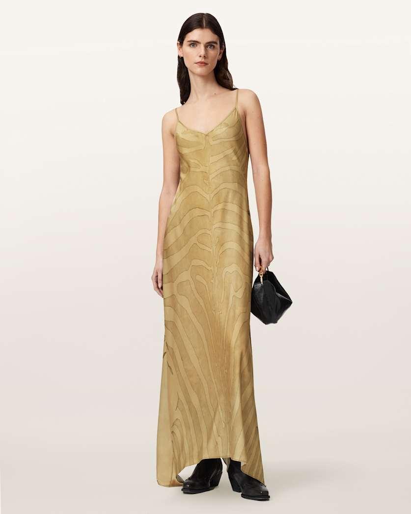 Leona V-Neck Maxi Slip Dress by ALLSAINTS