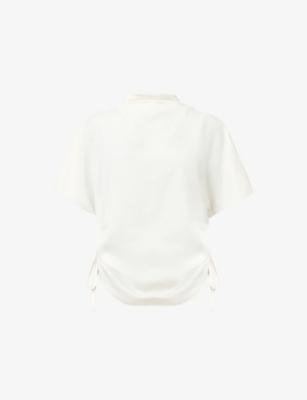 Leslie Drawstring-Sides Satin Top by ALLSAINTS
