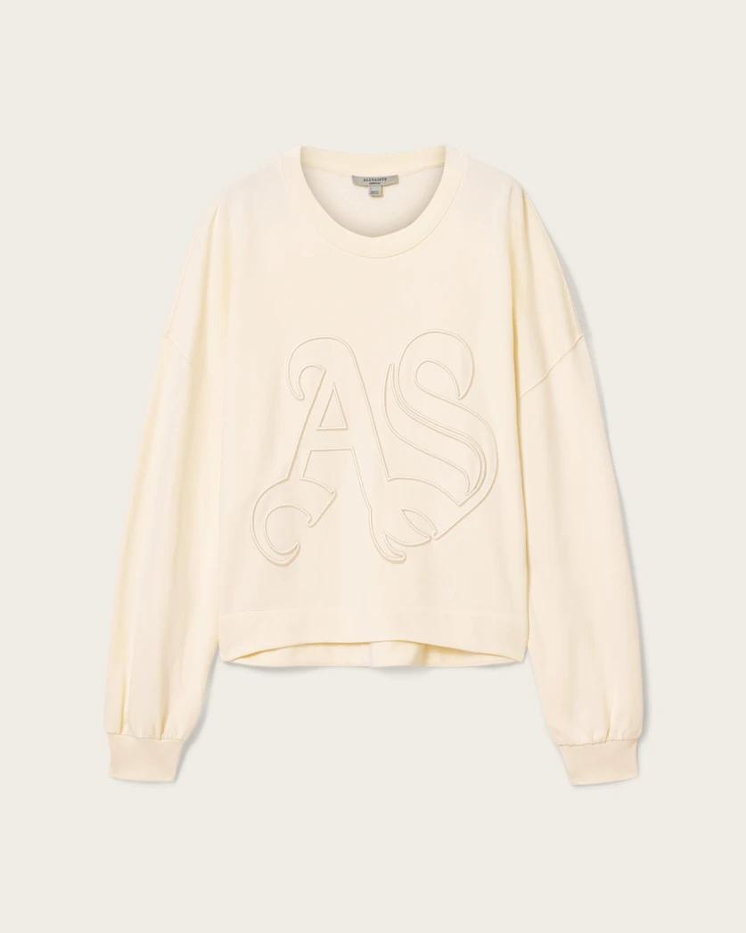 Lila Embroidered Oversized Sweatshirt by ALLSAINTS