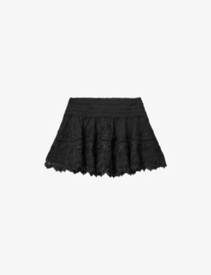 Lilith Embroidered Cotton Mini Skirt by ALLSAINTS