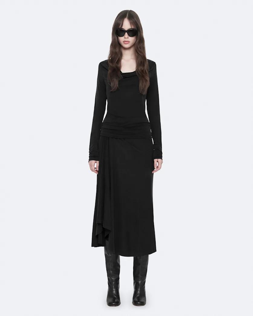 Lilla Cowl-Neck Slim-Fit Top by ALLSAINTS