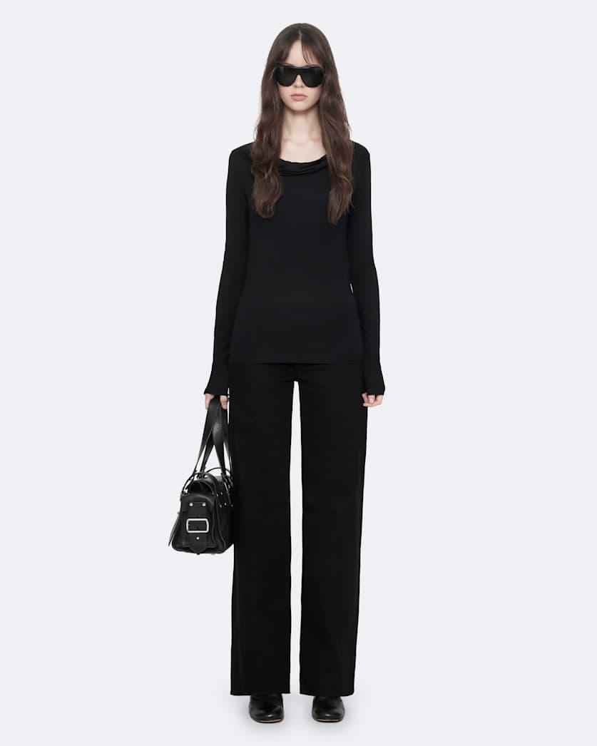 Lilla Cowl-Neck Slim-Fit Top by ALLSAINTS