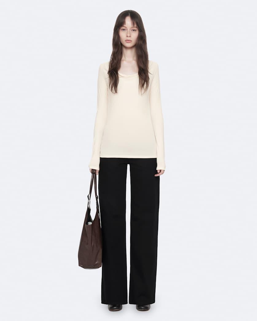 Lilla Cowl-Neck Slim-Fit Top by ALLSAINTS
