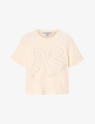 Lisa Brand-Embroidered Cotton-Jersey T-Shirt by ALLSAINTS Lisa Brand-Embroidered Cotton-Jersey T-Shirt by ALLSAINTS