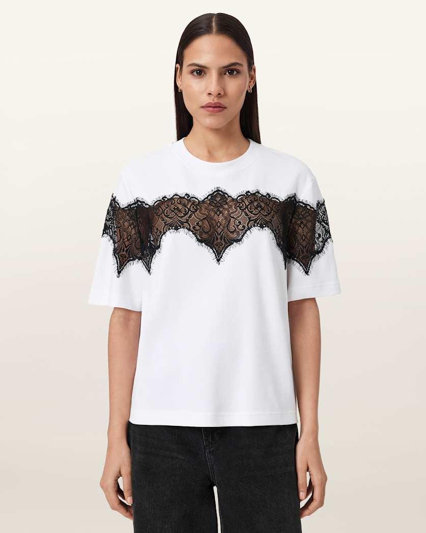 Lisa Lace Amelie T-Shirt by ALLSAINTS