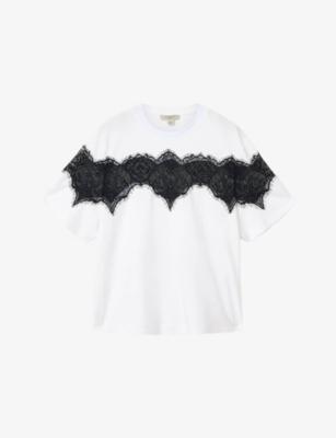 Lisa Lace-Embroidered Cotton T-Shirt by ALLSAINTS