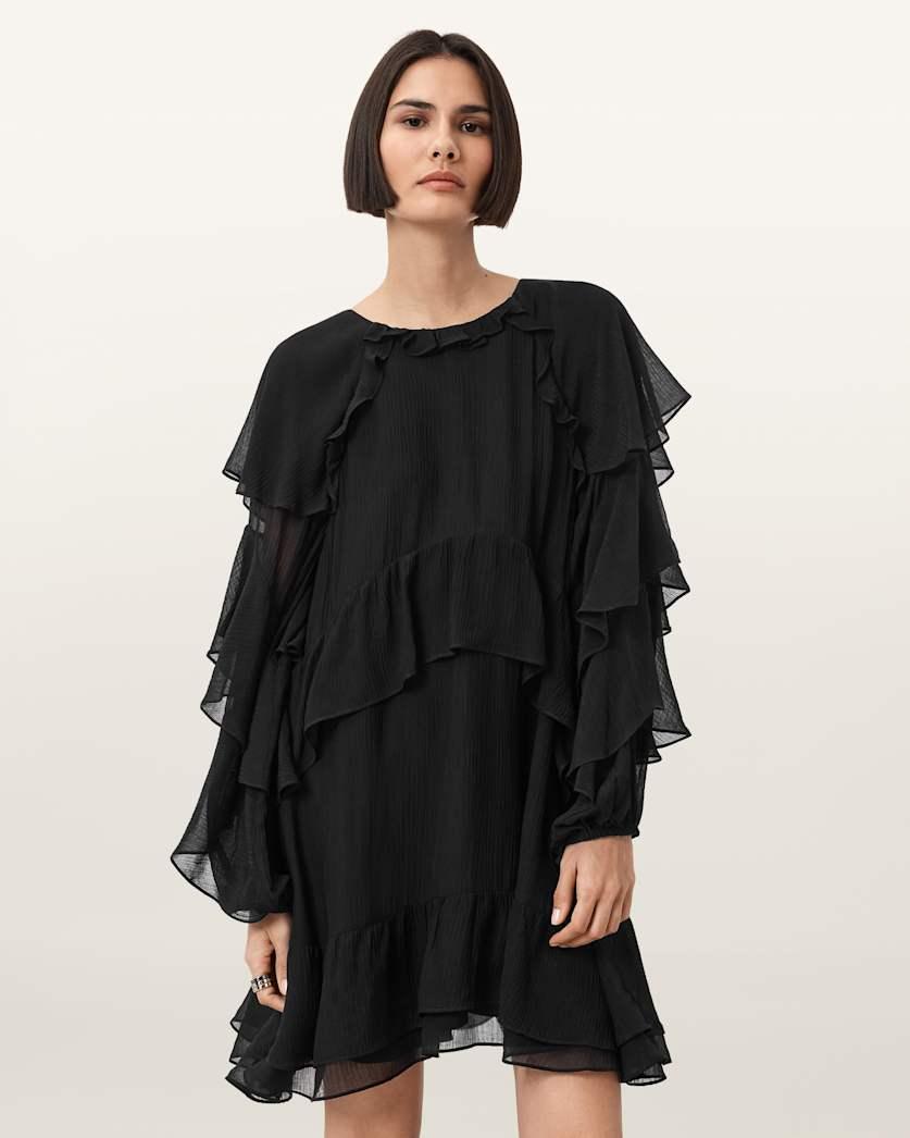 Lizzie Long Sleeve Frill Dress by ALLSAINTS