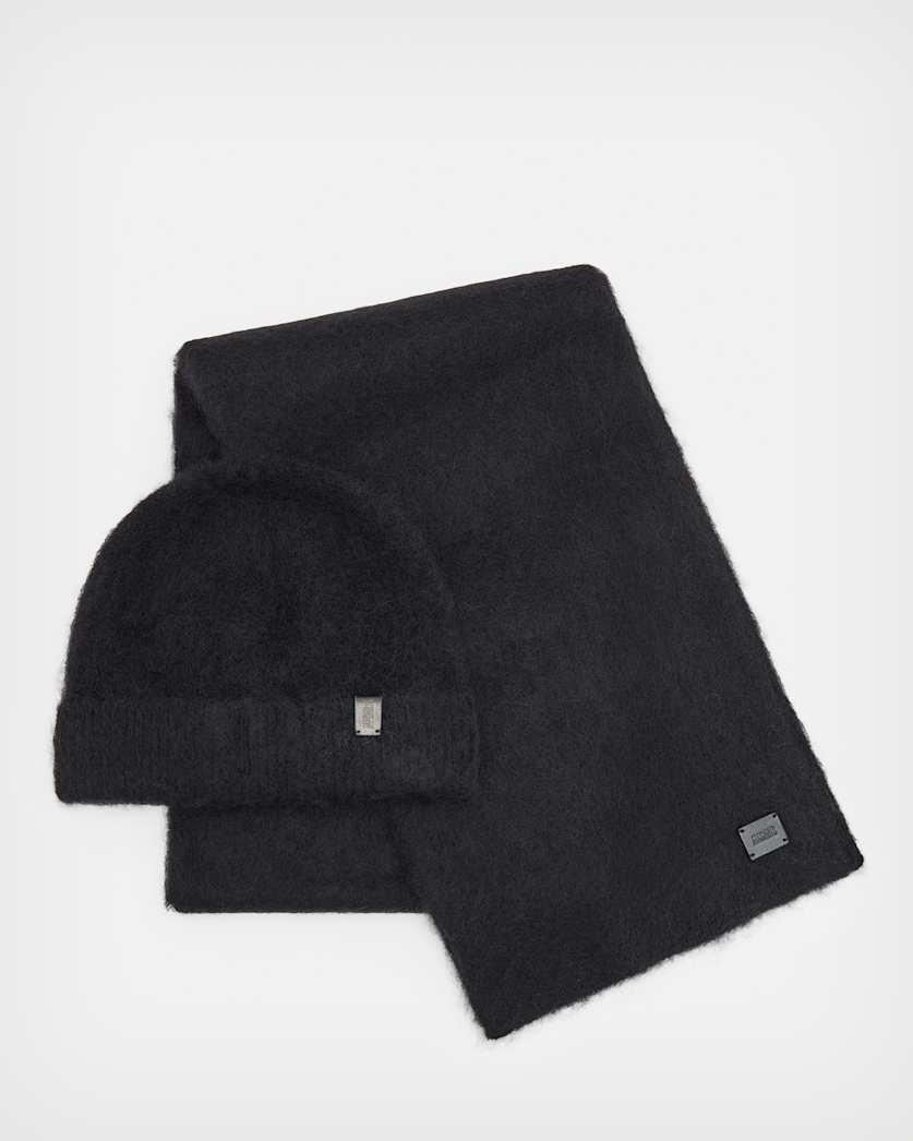 Logan Brushed Beanie And Scarf Gift Set by ALLSAINTS