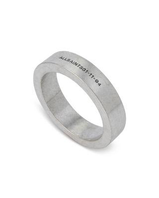 Logo Band Ring in Sterling Silver by ALLSAINTS
