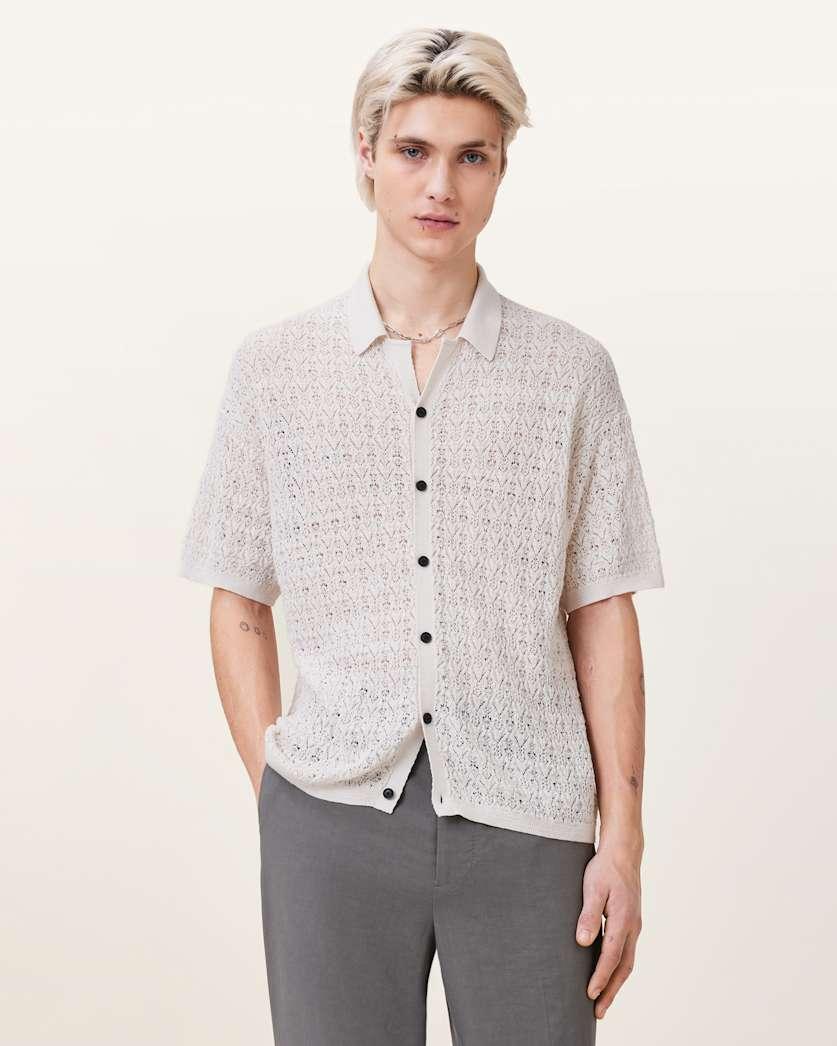 Loire Short Sleeve Open Knit Cardigan by ALLSAINTS