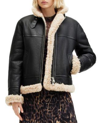 Lorel Shearling Flying Jacket by ALLSAINTS