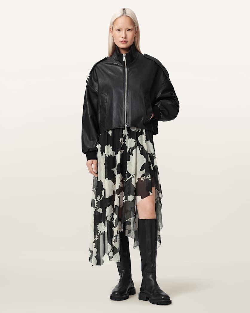 Loria Raw Edge Maxi Skirt by ALLSAINTS