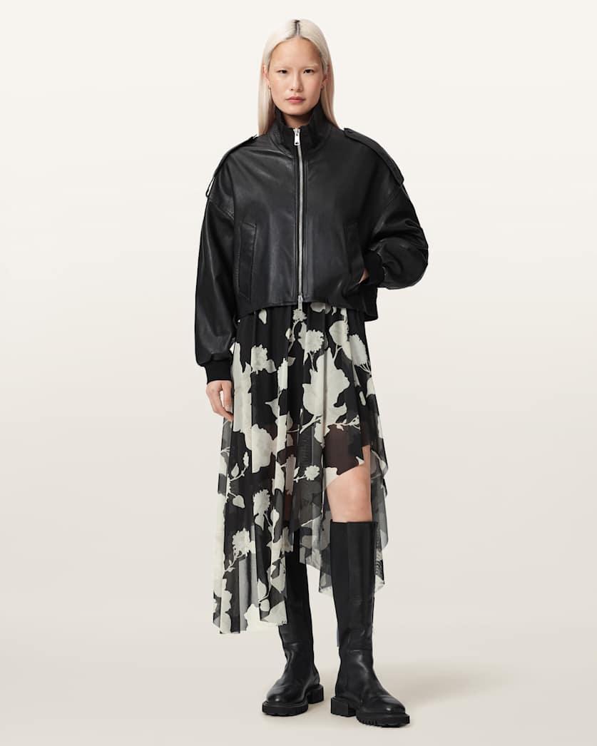 Loria Raw Edge Maxi Skirt by ALLSAINTS