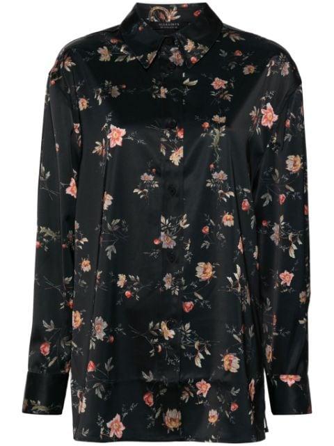 Louisa floral-print satin shirt by ALLSAINTS